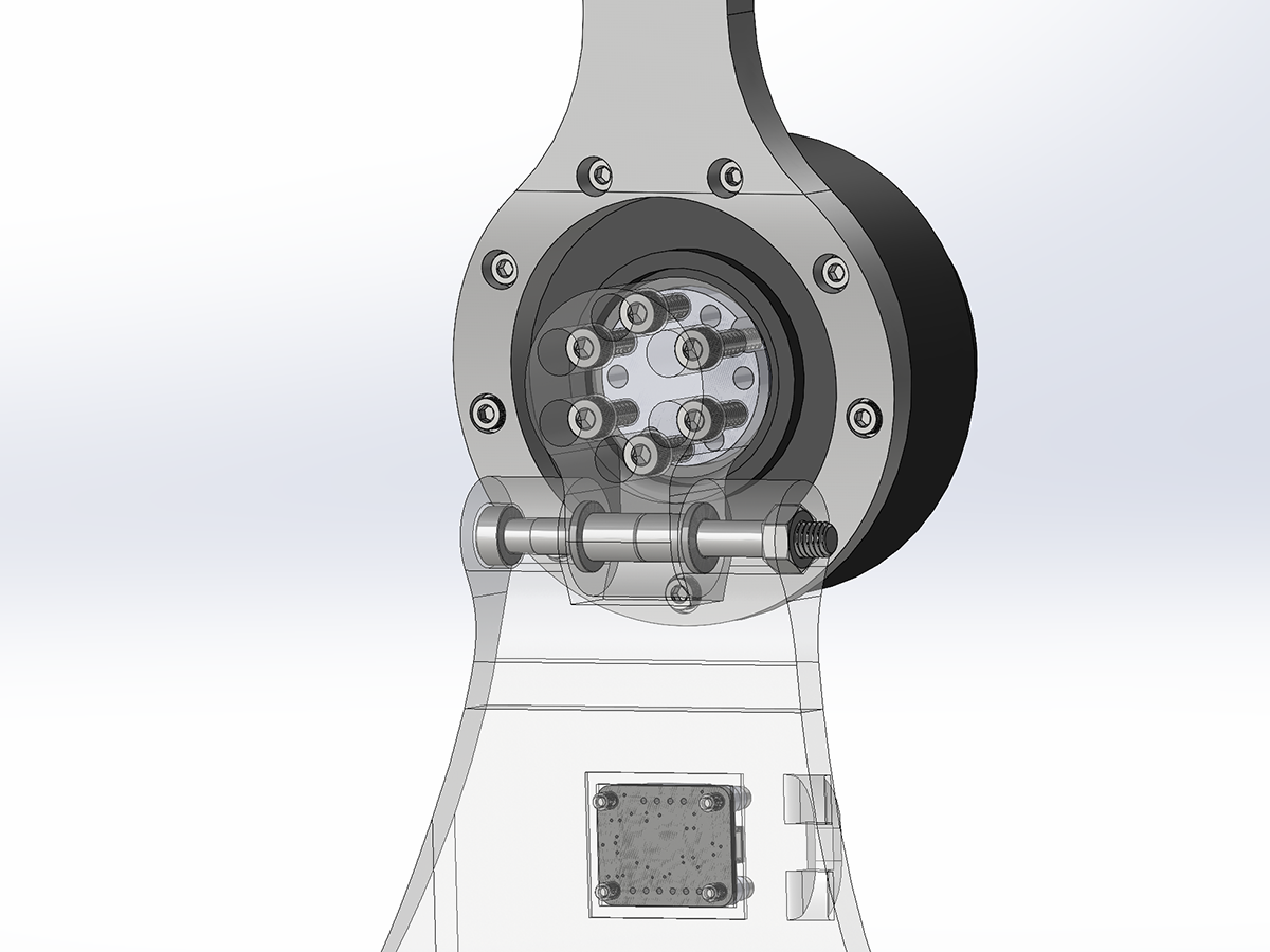 Ankle actuator mount detail render